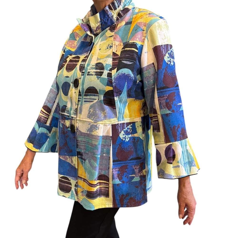 Ali Miles Multicolor Abstract Jacket
